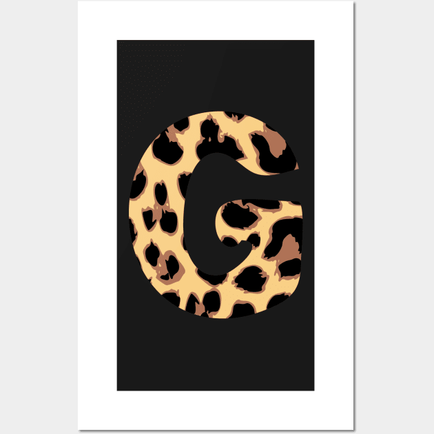 Copy of Letter G Initial Cheetah Monogram Sticker Wall Art by Asilynn